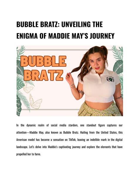 maddie may leak|Bubble Bratz: Unveiling the Enigma of Maddie May’s Journey